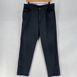 Lululemon ABC Classic-Fit 5 Pocket Pant Warpstreme in Obsidian Dark Gray 34X30